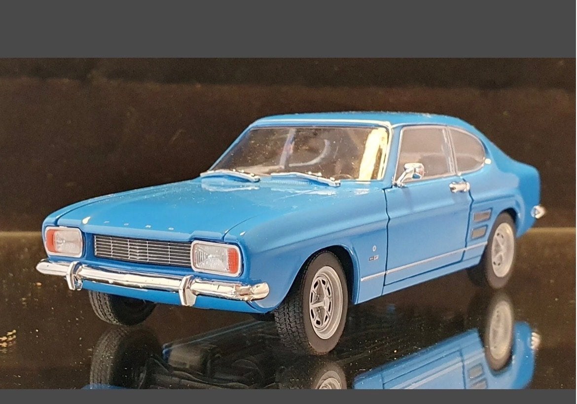 Ford Capri 1969 Welly Nex 1:24 Modelauto Blauw, Ophalen of Verzenden, Nieuw, Auto, Overige merken