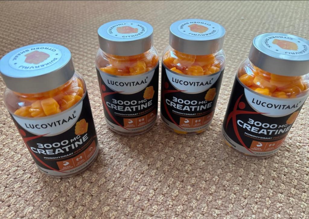 4x Lucovitaal 3000 mg Creatine Monohydraat Citroen Smaak, Sport en Fitness, Gezondheidsproducten en Wellness, Ophalen of Verzenden