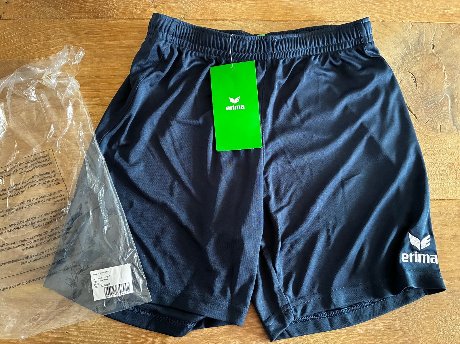 17 Nieuwe Erima Voetbalshorts - Donkerblauw (Diverse Maten), Sport en Fitness, Voetbal, Maat XS of kleiner, Ophalen of Verzenden