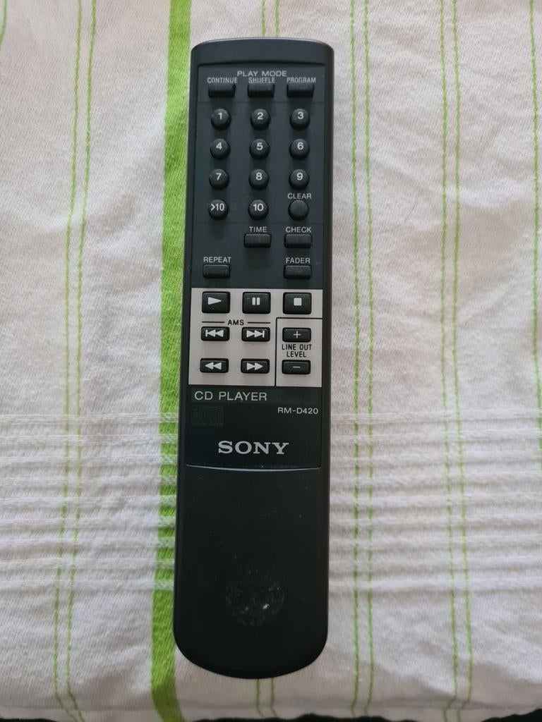 Sony RM D 420 remote, Ophalen