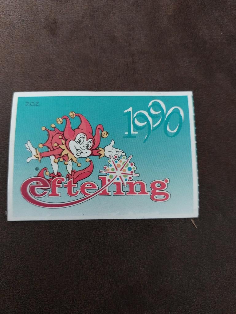 Entree controlestrook  1990 Efteling, Ophalen of Verzenden, Overige typen