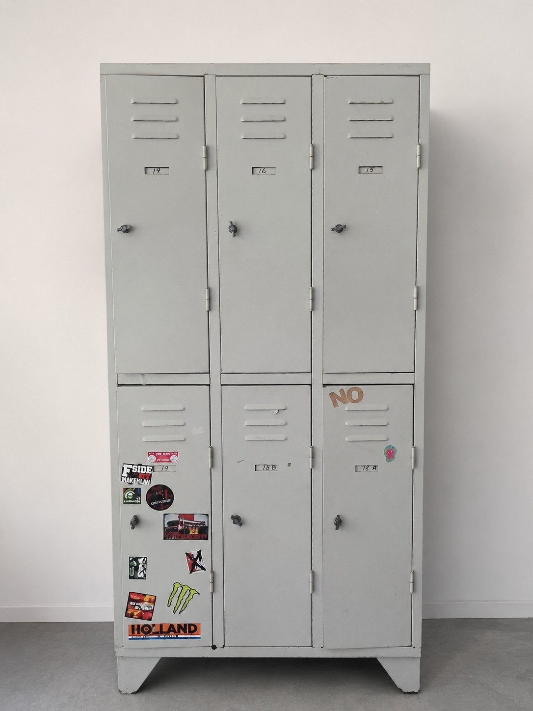 Industriële Locker! Lockerkast met 6 vakken / 6 deurs, Huis en Inrichting, Kasten | Lockerkasten, Gebruikt, Ophalen of Verzenden