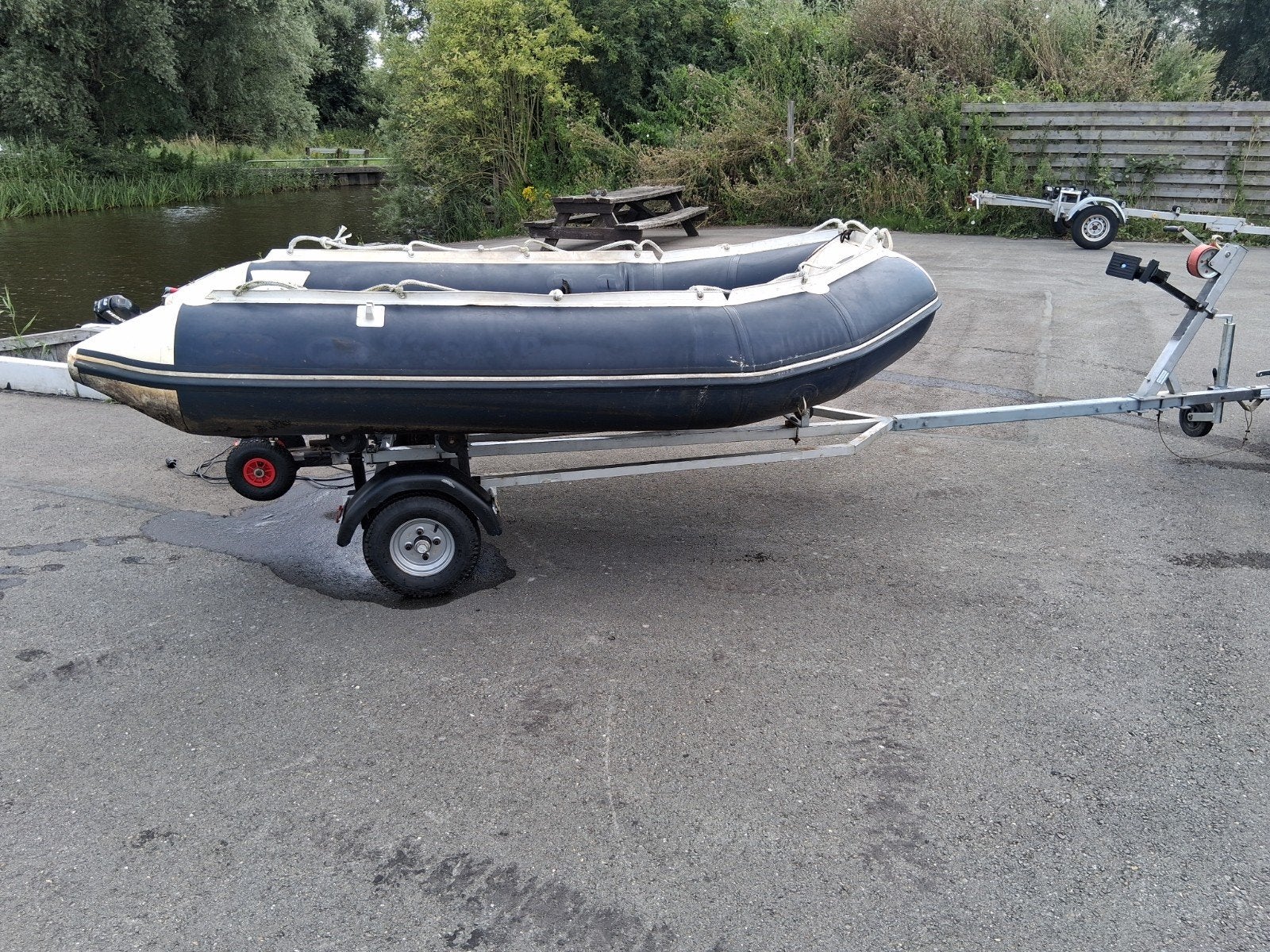 rib boot 3.10 met nette trailer, Watersport en Boten, Ophalen, Gebruikt, Polyester/glasvezel