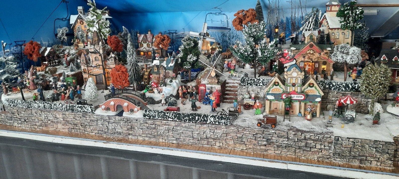 mooie grote kerststad 120x100, Diversen, Ophalen, Gebruikt