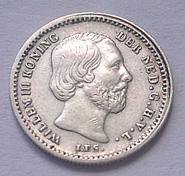 Nederland 5 Cent 1869., Postzegels en Munten, Munten | Nederland, Koning Willem III, Verzenden, Zilver, Losse munt
