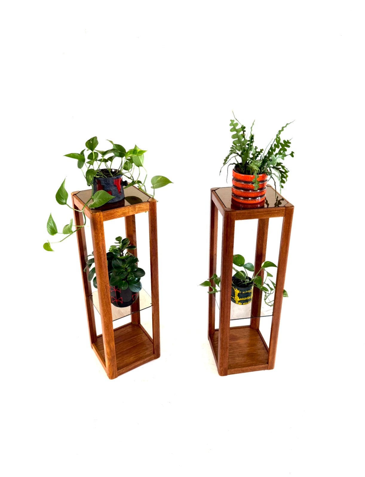 Vintage teakhouten plantenstandaard, Uldum Møbelfabrik ‘60, Gebruikt, Uldum Møbelfabrik, Ophalen of Verzenden, Uldum Møbelfabrik