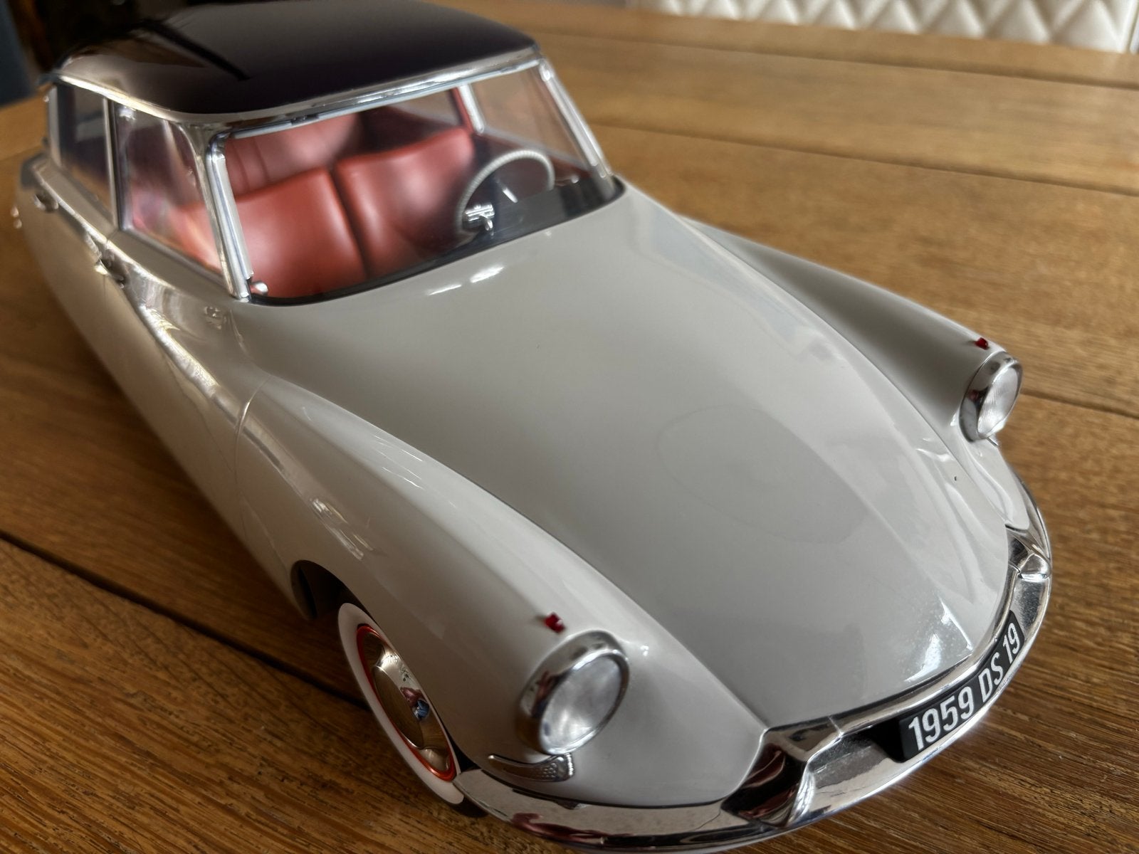 Norev 1:12 - Citroën DS 19 1959 gris rosé & toit aubergine, Ophalen of Verzenden, Zo goed als nieuw, Overige typen