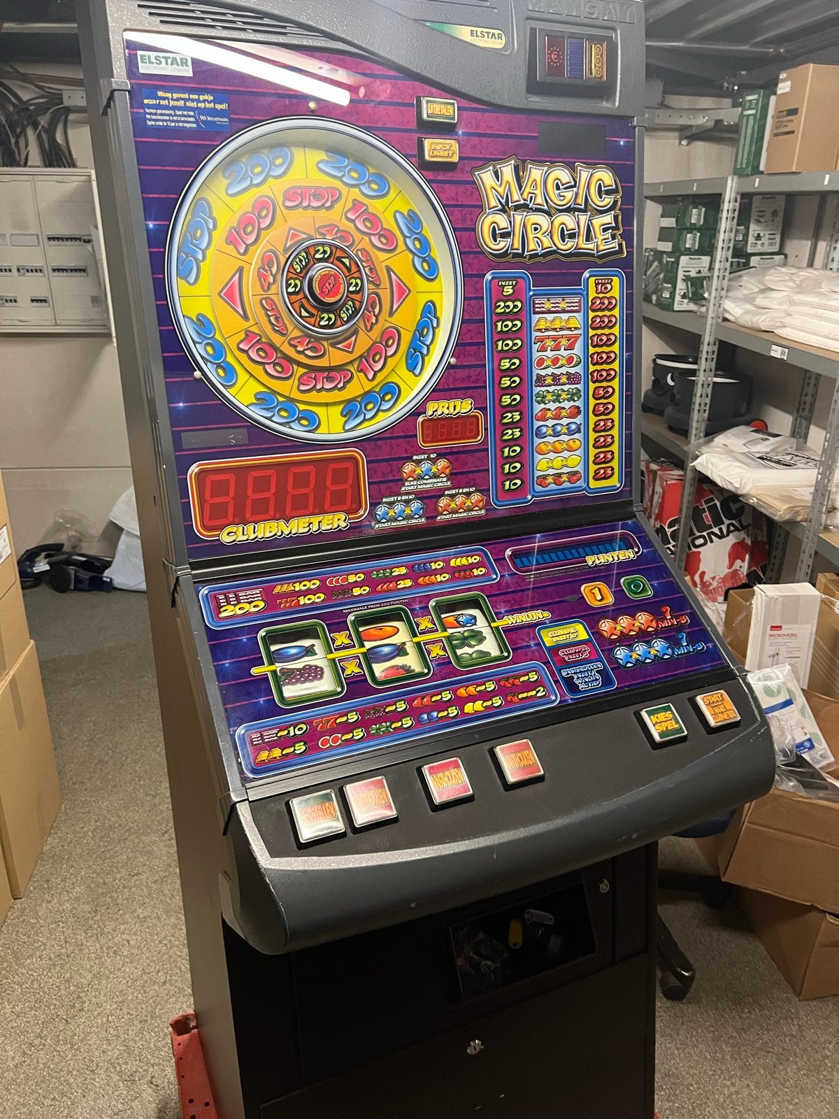 Fruitautomaat Magic Circle - Defect, Verzamelen, Automaten | Gokkasten en Fruitautomaten, Euro, Ophalen, Gebruikt, Met sleutels