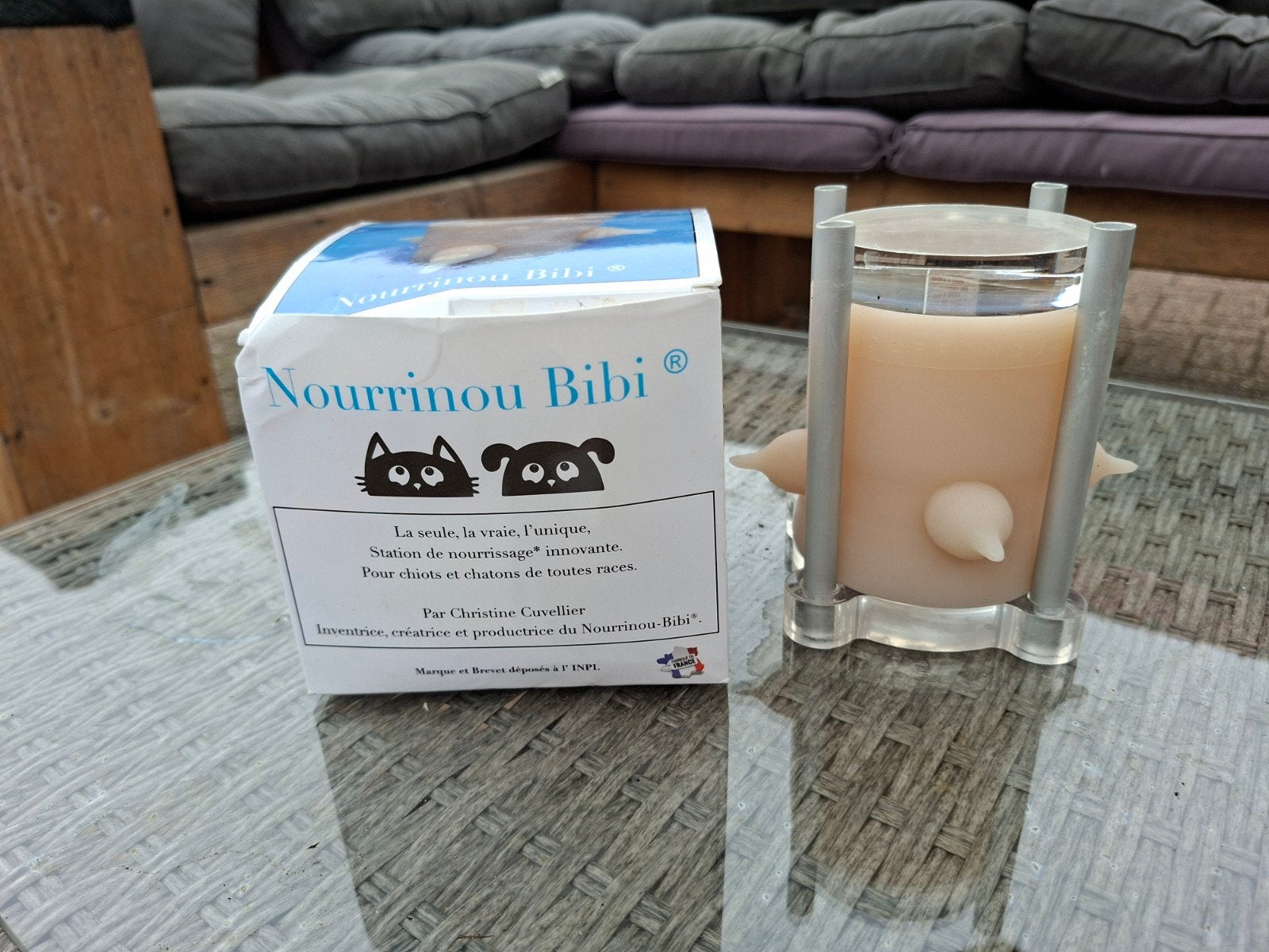 Nourrinou-Bibi voeder-/melkstation puppy's/kitten medium 1, Ophalen of Verzenden, Zo goed als nieuw