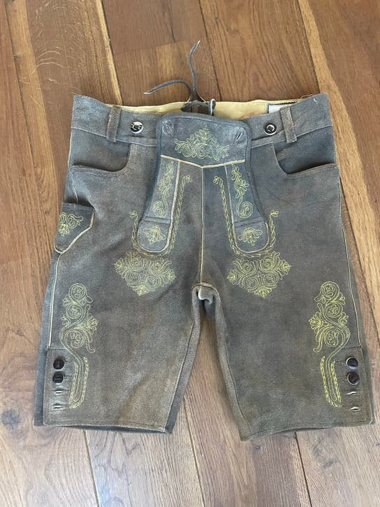 Zo goed als nieuwe lederhose - Maat 48 / M, Ophalen of Verzenden, Zo goed als nieuw, Maat 48/50 (M), Bruin