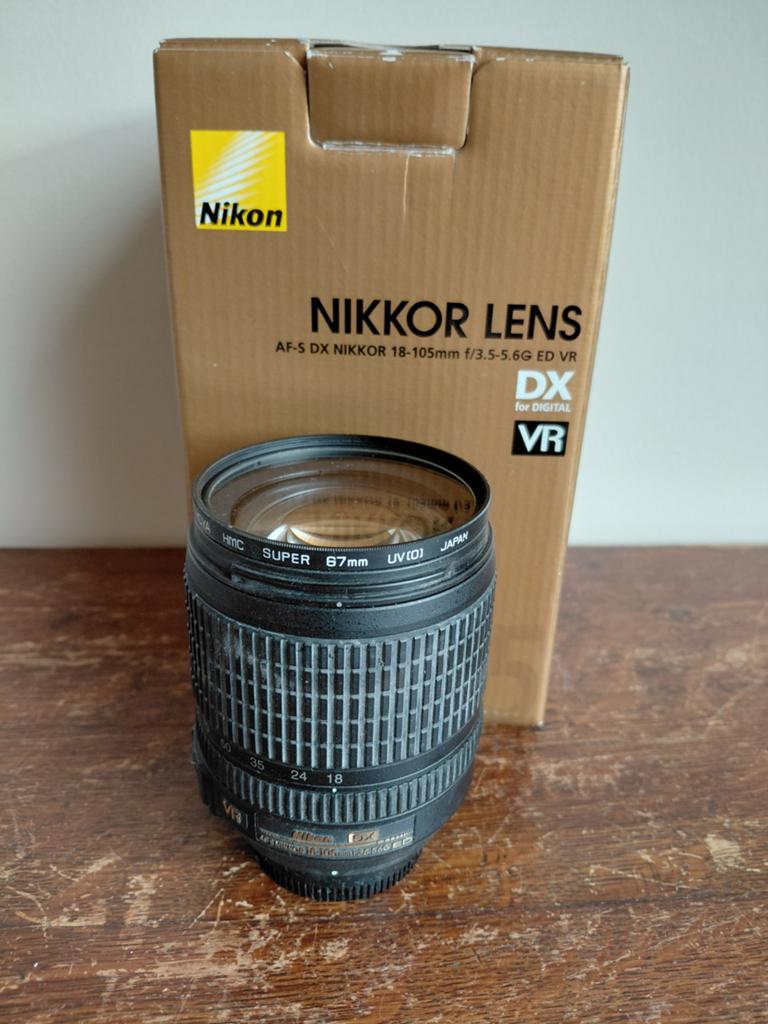 Nikon AF-S DX Nikkor 18-105mm f/3.5-5.6G ED VR Lens, Ophalen of Verzenden, Zo goed als nieuw, Standaardlens, Zoom