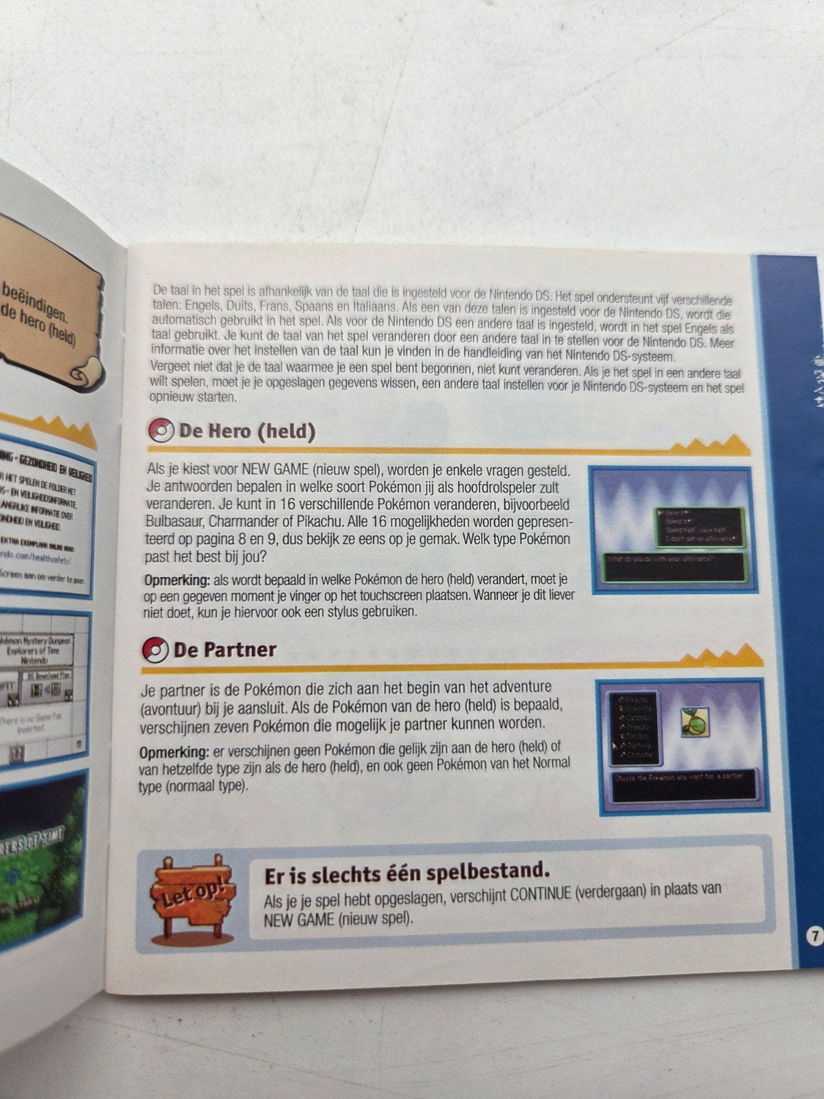 Pokémon Mystery Dungeon Explorers of Time - Handleiding, Spelcomputers en Games, Nintendo, Gebruikt, Ophalen of Verzenden, Role Playing Game (Rpg)