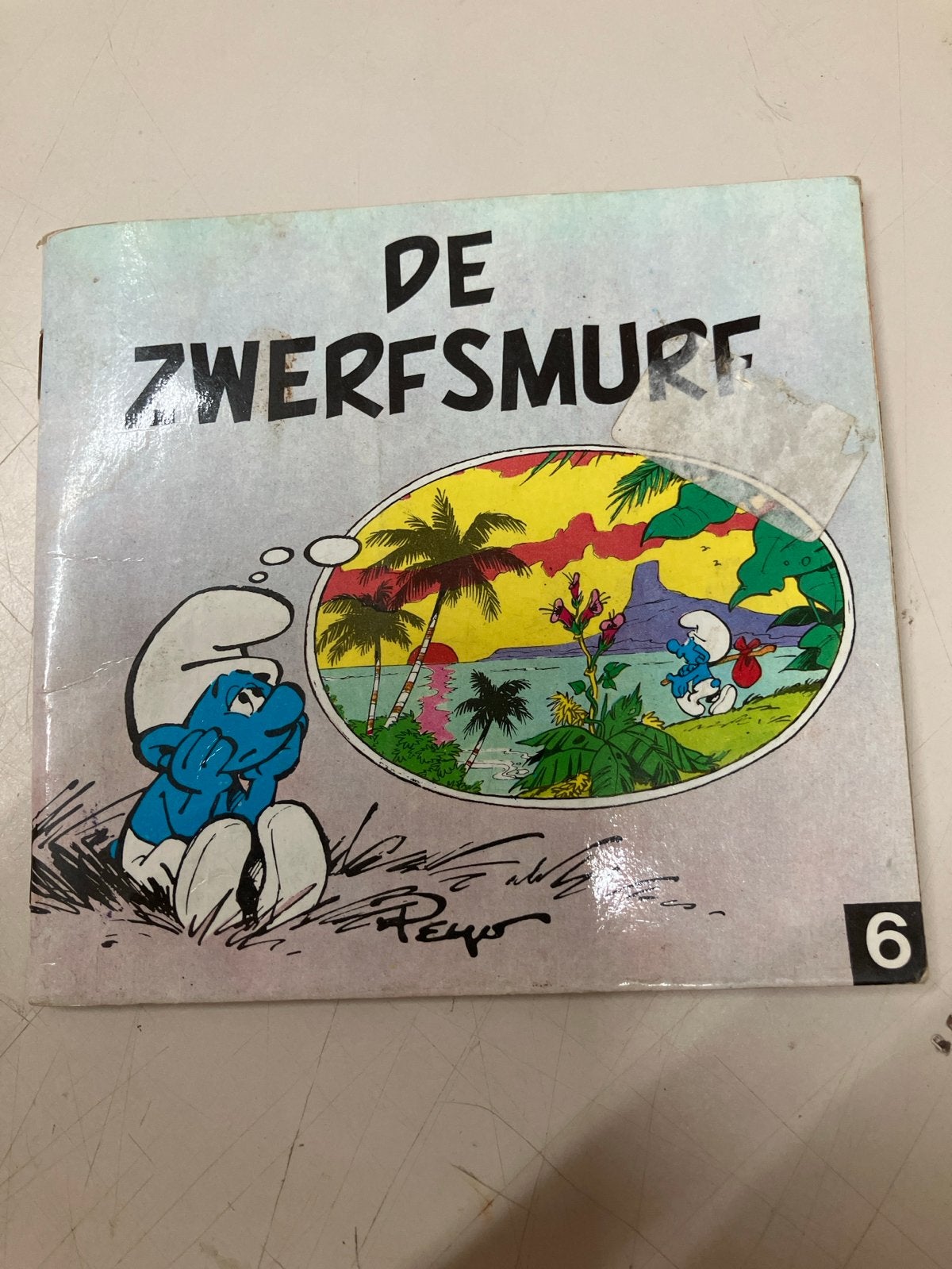 De Zwerf Smurf - Mini boekje (1982), Eén stripboek, Ophalen of Verzenden, Gelezen