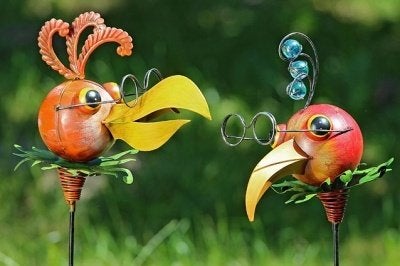 Tuinsteker, tuinprikker mooie Vogel, Pelikaan, Paradijsvogel, Tuin en Terras, Ophalen of Verzenden, Nieuw, Metaal, Dierenbeeld