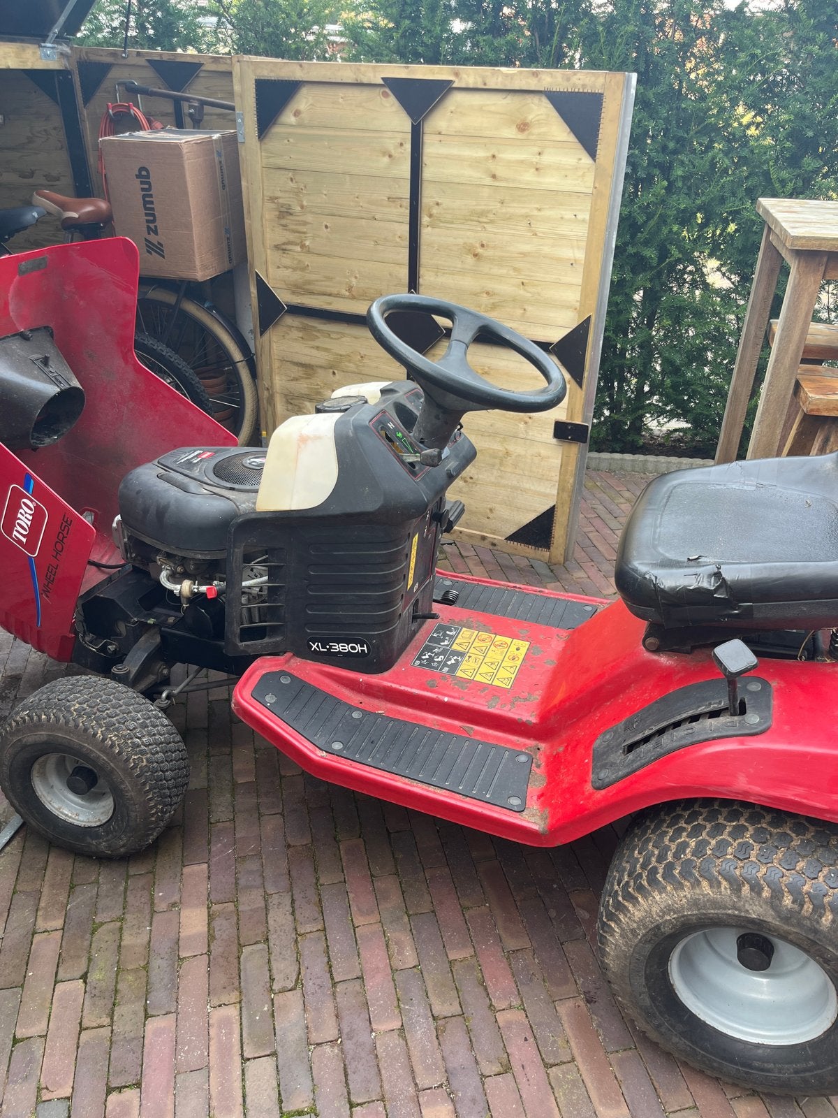 Zitmaaier zonder maaibord, Tuin en Terras, Cirkelmaaier, Gebruikt, Ophalen of Verzenden, Benzine-grasmaaier