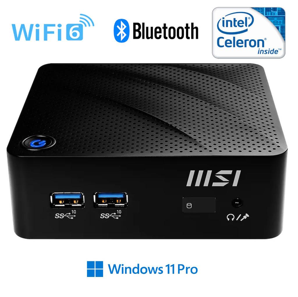 MSI Cubi N JSL Mini PC – Windows 11 Pro – Intel N4500, Computers en Software, Desktop Pc's, Intel N4500, MSI, 2 tot 3 Ghz, Ophalen of Verzenden