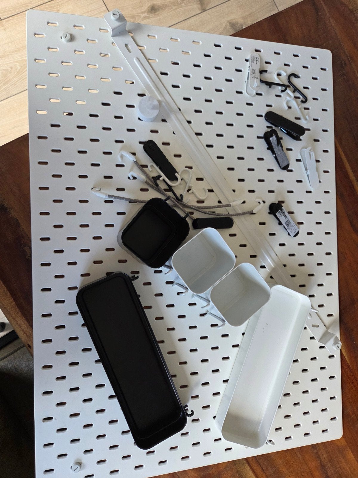 IKEA Skadis pegboard met accessoires, Ophalen of Verzenden, Zo goed als nieuw, Wit, Metaal