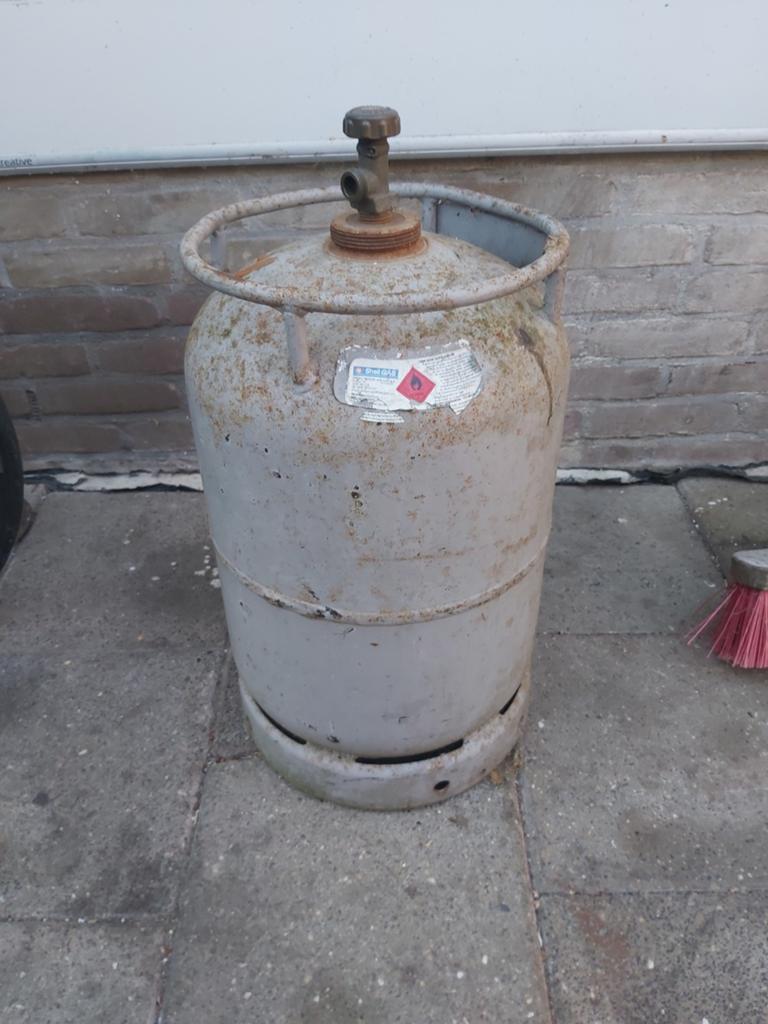 Oude gasfles, decoratie of project, Ophalen, Gebruikt