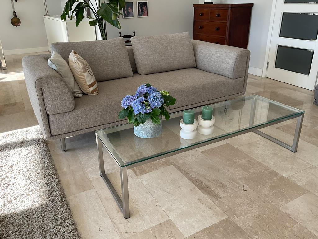 Salontafel, Tuin en Terras, Tuinsets en Loungesets, Ophalen, Gebruikt, Rvs