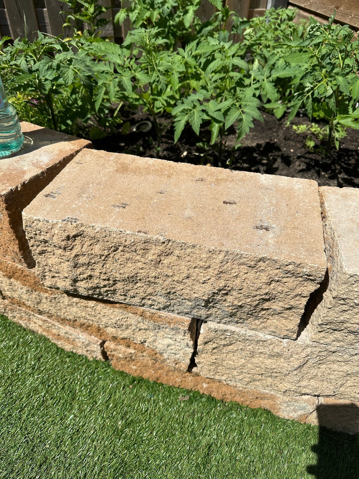 Decoratieve tuinmuurblokken - Beige/Bruin, Tuin en Terras, Grind, Keien en Split, Ophalen, Overige materialen, Gebruikt, Beige