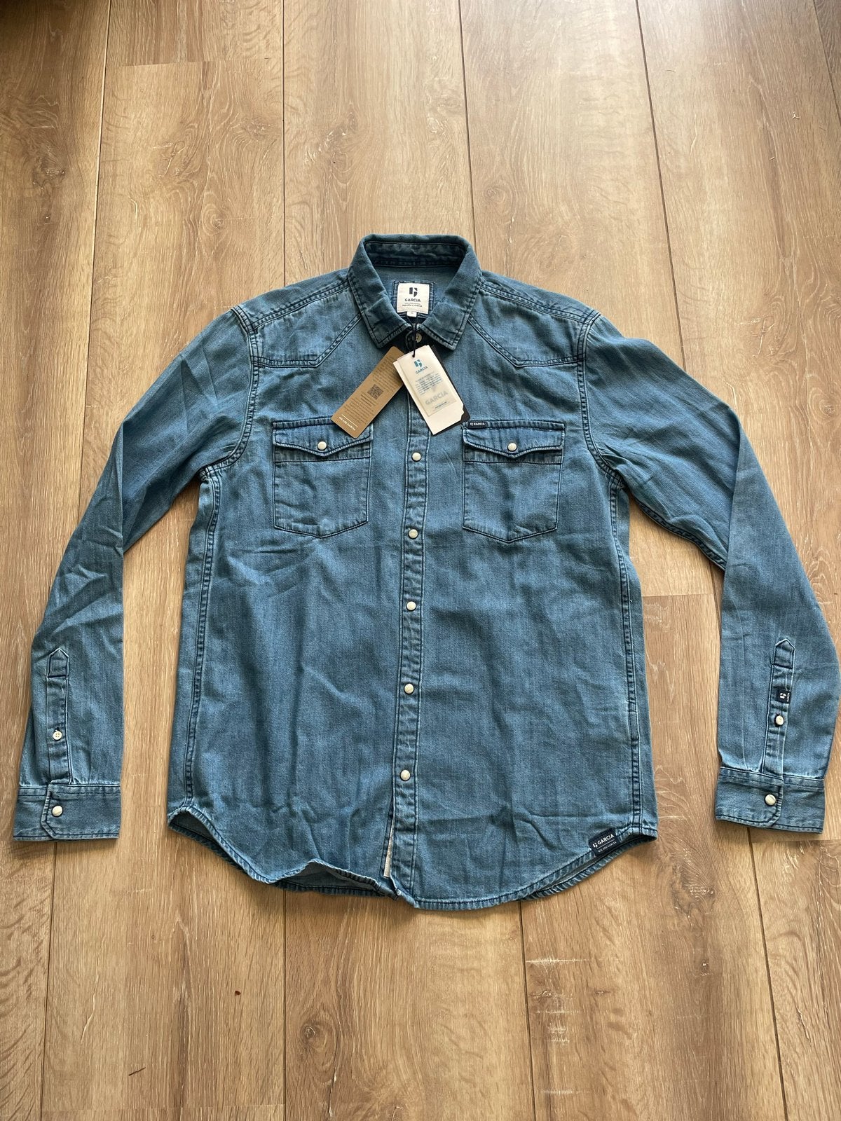Nieuw Garcia Denim Overhemd Maat M, Ophalen of Verzenden, Nieuw, Blauw, Halswijdte 39/40 (M)