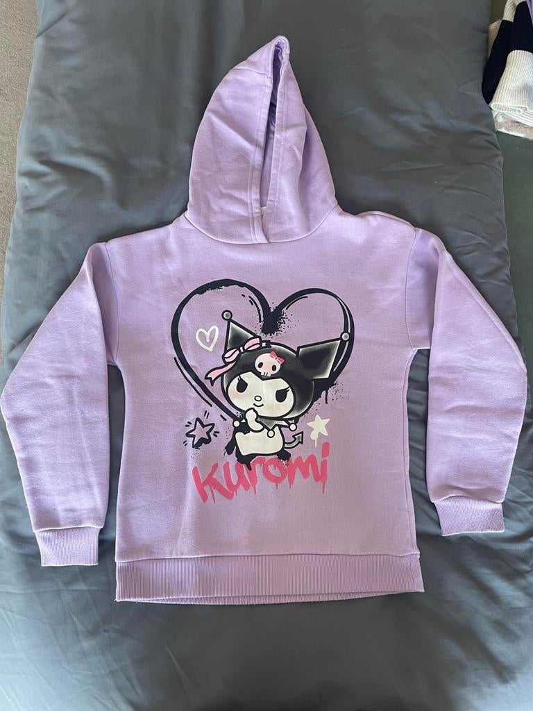 Leuke paarse Kuromi hoodie maat 140, Ophalen of Verzenden, Gebruikt, Meisje, Trui of Vest