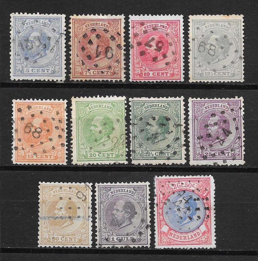 Nvph 19-29 gebruikt cw 317,00 B, Postzegels en Munten, Postzegels | Nederlands-Indië en Nieuw-Guinea, Ophalen of Verzenden