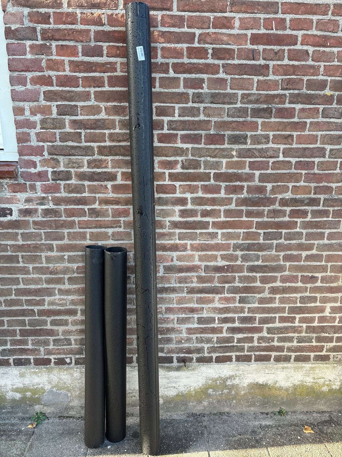 Aluminium regenpijp RAL zwart mat - 2x1m, 1x2m, Ø10cm, Ophalen, 4 tot 6 meter, Nieuw, Aluminium