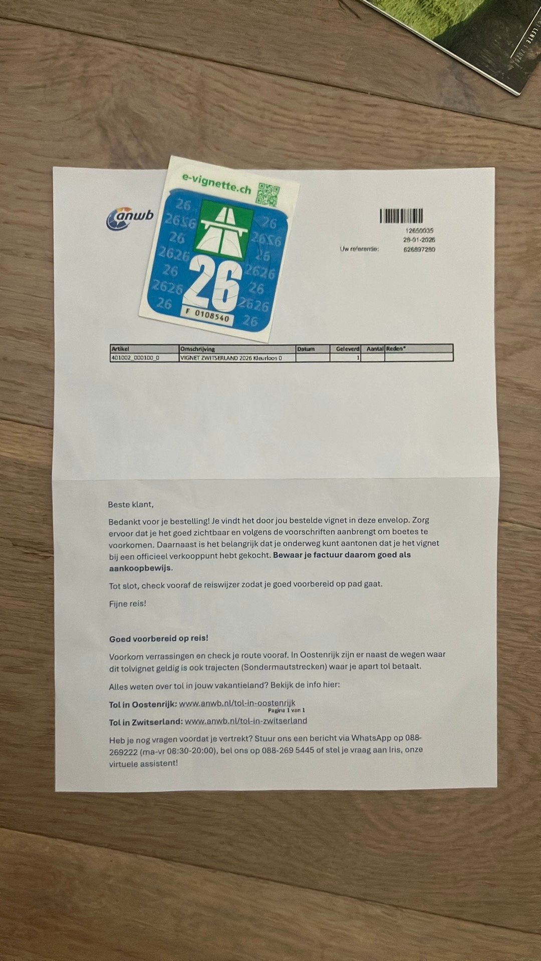 Vignet zwitserland 2026, Tickets en Kaartjes, Autovignetten, Drie personen of meer