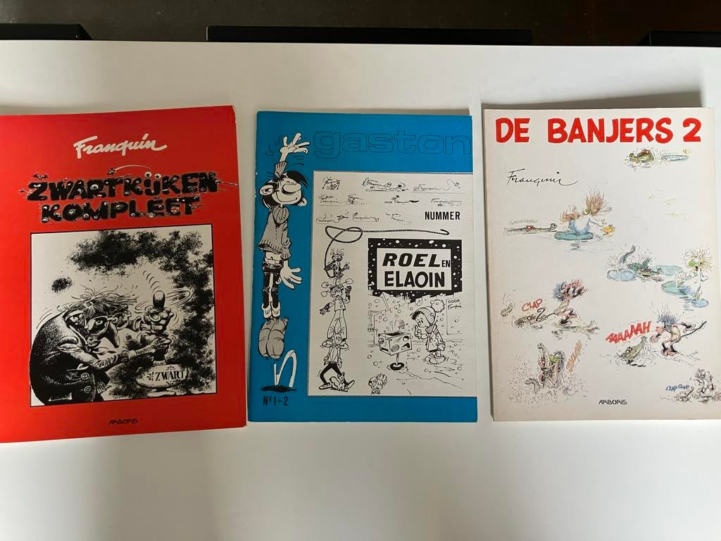 Franquin Stripboeken: Zwartkijken, Banjers, Gaston (Zeer Goe, Meerdere stripboeken, Ophalen, Zo goed als nieuw