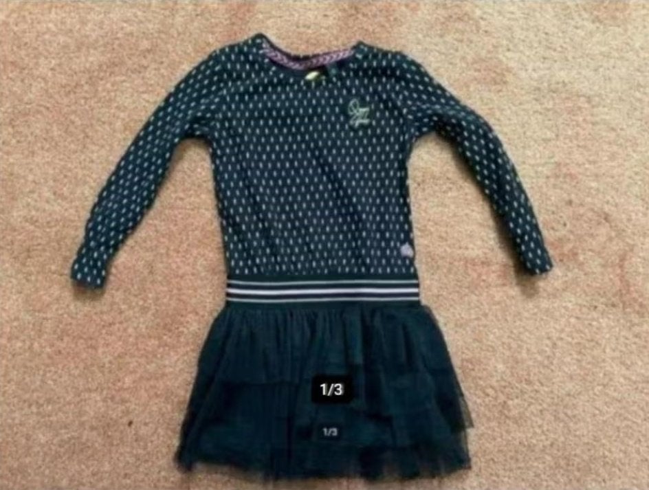 Zwarte Kinderjurk - feestjurk (maat 92) Quapi (ZGAN), Kinderen en Baby's, Kinderkleding | Maat 92, Meisje, Ophalen of Verzenden