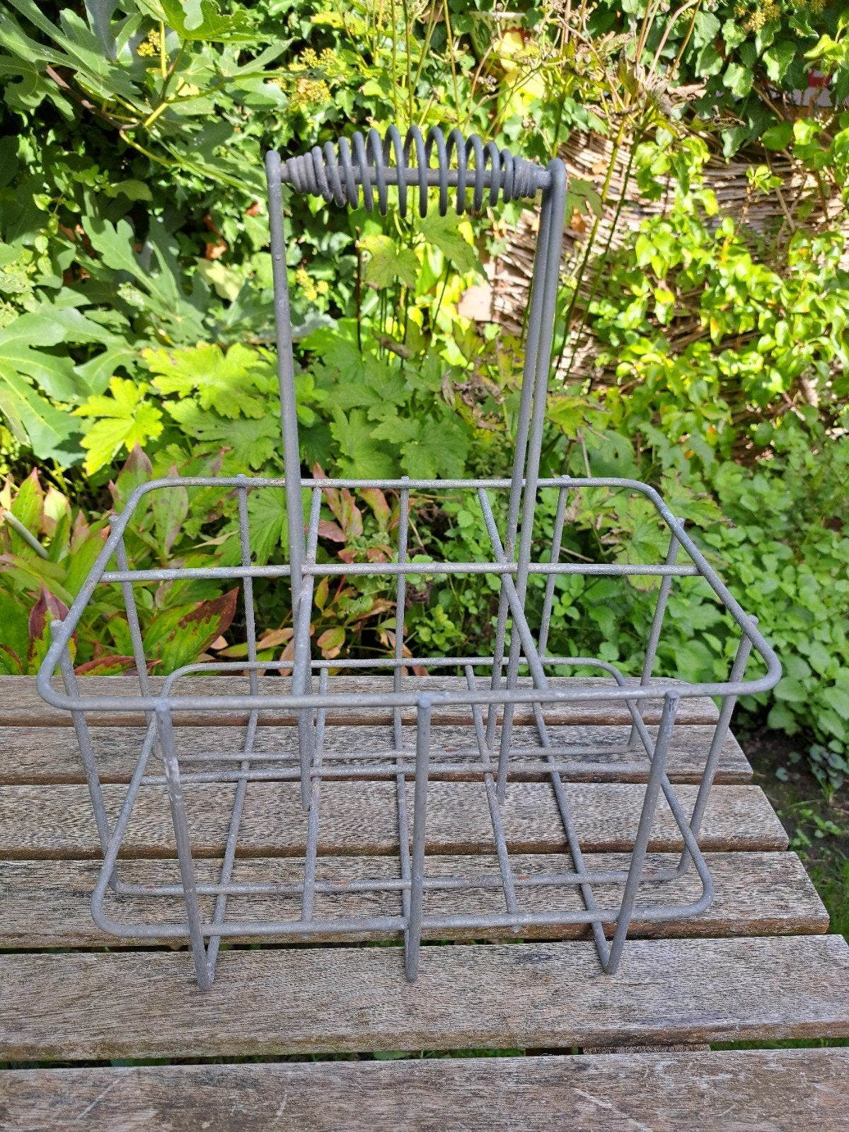 Vintage metalen flessenrek, Ophalen of Verzenden