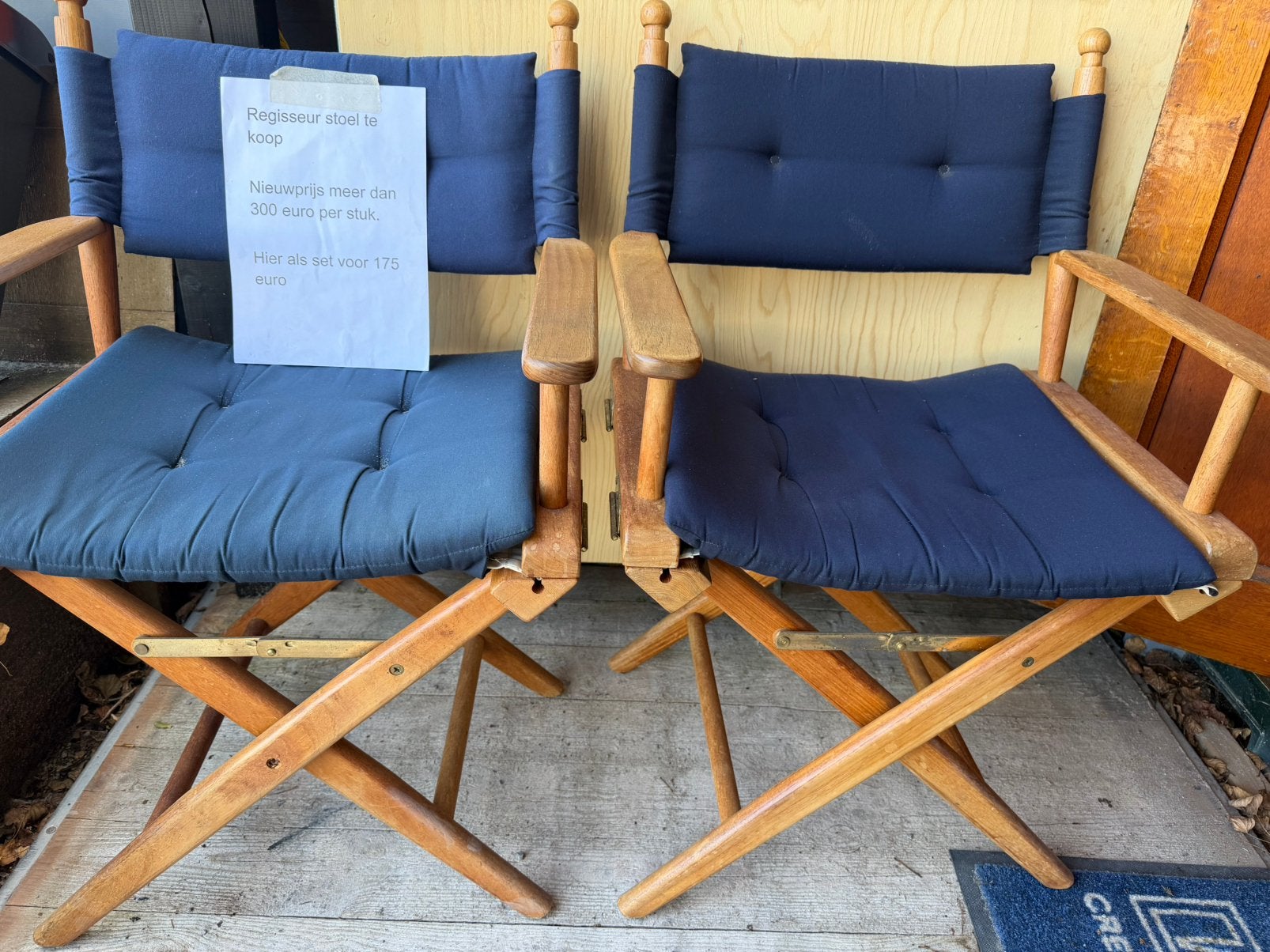 Regisseur stoelen set, Ophalen, Zo goed als nieuw, Zeilboot of Motorboot