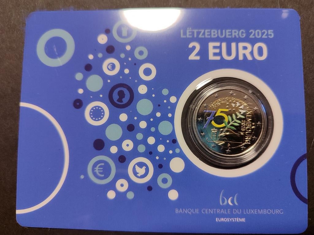 Luxemburg 2 euro 2025 BU Schuman Coincard KLEUR, Ophalen of Verzenden, Luxemburg, 2 euro, Setje