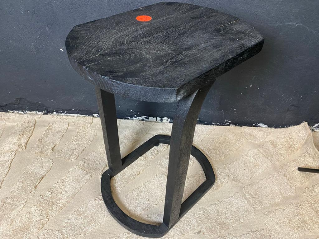 Bijzettafel b keuze massief zwart mangohout 30x40 56h