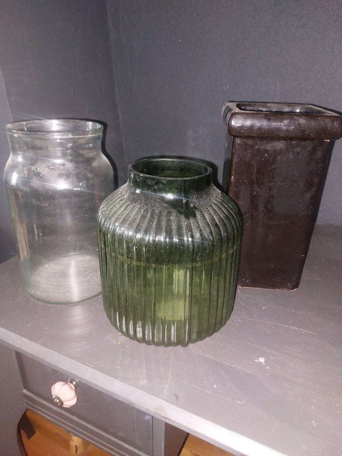 Set van 3 diverse vazen/potten, Antiek en Kunst, Ophalen