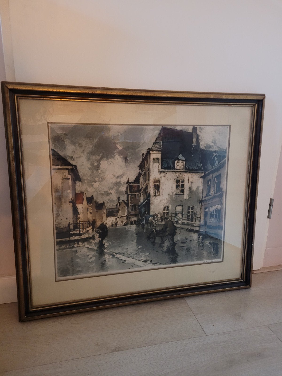 Stadsgezicht van Luigini, Ophalen of Verzenden, Ingelijst, Stads- / dorpsgezicht