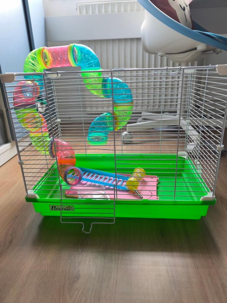 Hamster kooi zo goed als nieuw, Ophalen, Zo goed als nieuw, Loopwiel of Rad