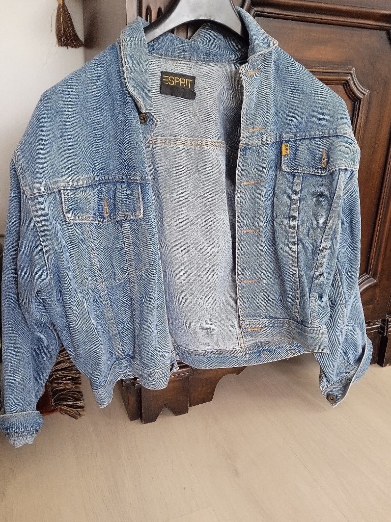 Vintage esprit denimjacket (M/L), Blauw, Maat 42/44 (L), Ophalen of Verzenden, Zo goed als nieuw