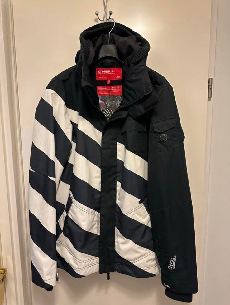 Winterjas / skijas, maat l, blauw/wit, merk o’neill, Kleding | Heren, Ophalen of Verzenden, Gedragen, Jack