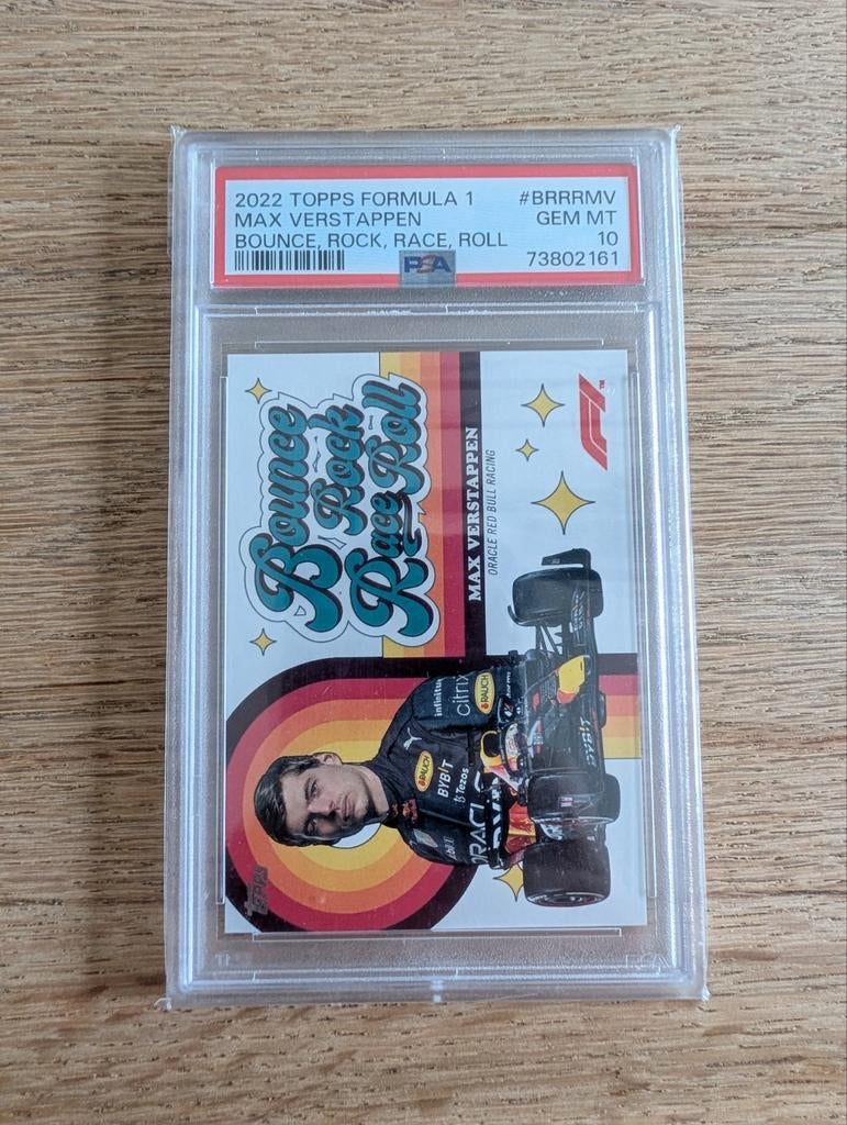 Max Verstappen Topps F1 Kaart PSA 10 Gem MT 2022, Verzamelen, Ophalen of Verzenden, Nieuw, Formule 1