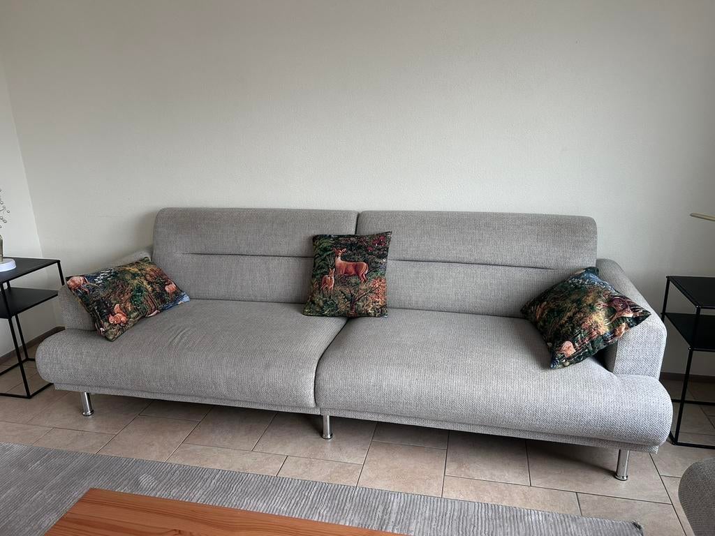 Ikea LÅNGARYD bankstel 3-zits en 2-zits met kussens grijs, Ophalen, Zo goed als nieuw, 75 tot 100 cm, Vierpersoons of meer