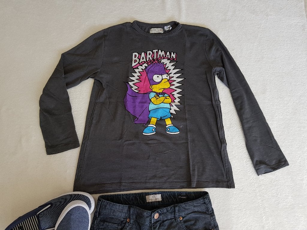 Geweldige BART SIMPSON longsleeve van ZARA maat 152., Kinderen en Baby's, Kinderkleding | Maat 152, Verzenden, Zo goed als nieuw