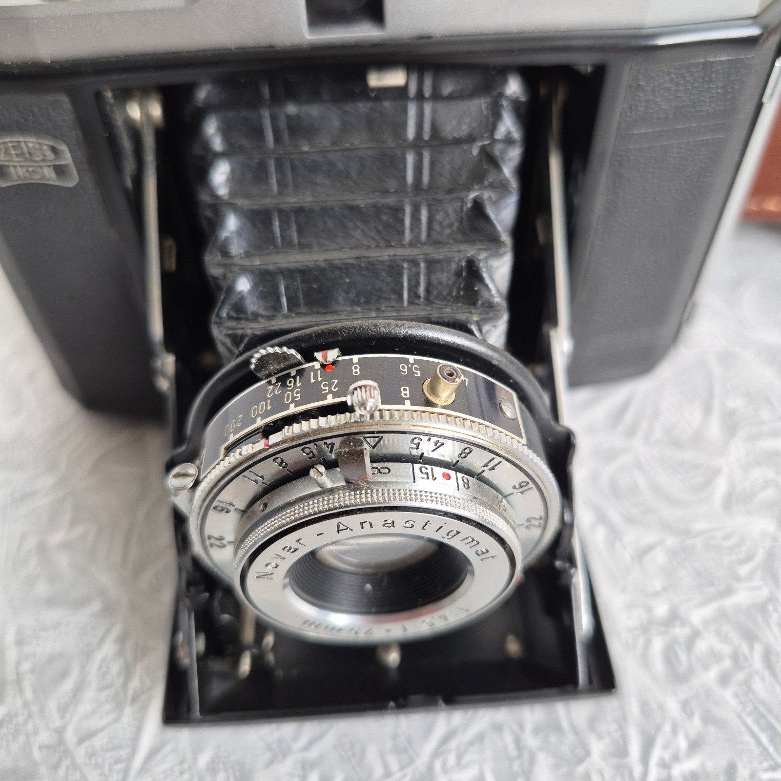 Vintage Zeiss Ikon Nettar 518/16 Balgcamera Set met Flitser, Ophalen of Verzenden, Compact, Overige Merken