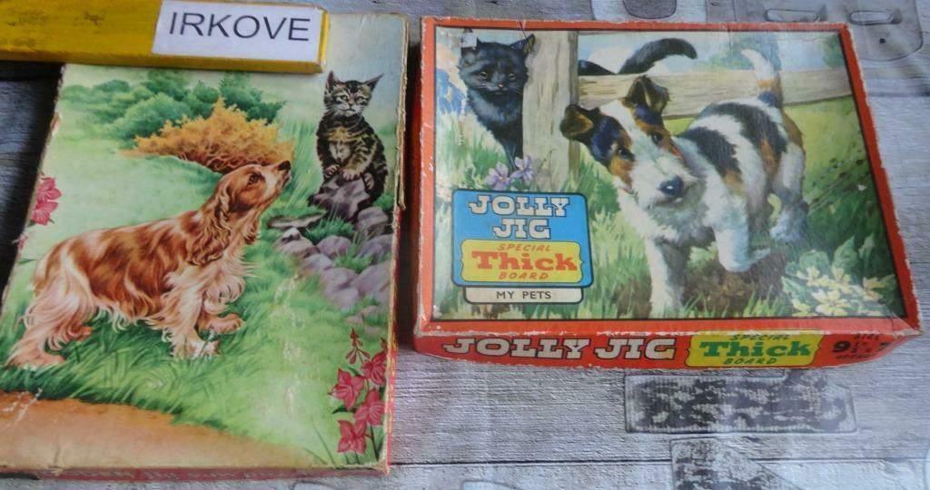 VINTAGE * OUDE PUZZELS MET HOND * In Doos *, Verzenden