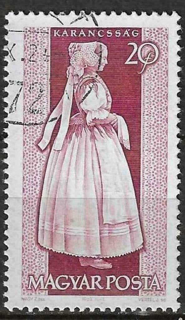 Hongarije 1963 - Yvert 1579 - Klederdracht en Kunst (ST), Verzenden, Gestempeld