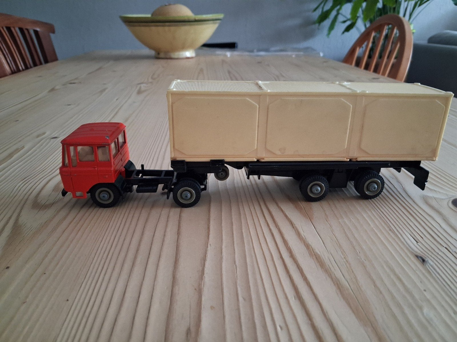 Lion Car DAF met container, Ophalen of Verzenden, Bus of Vrachtwagen, Lion Toys