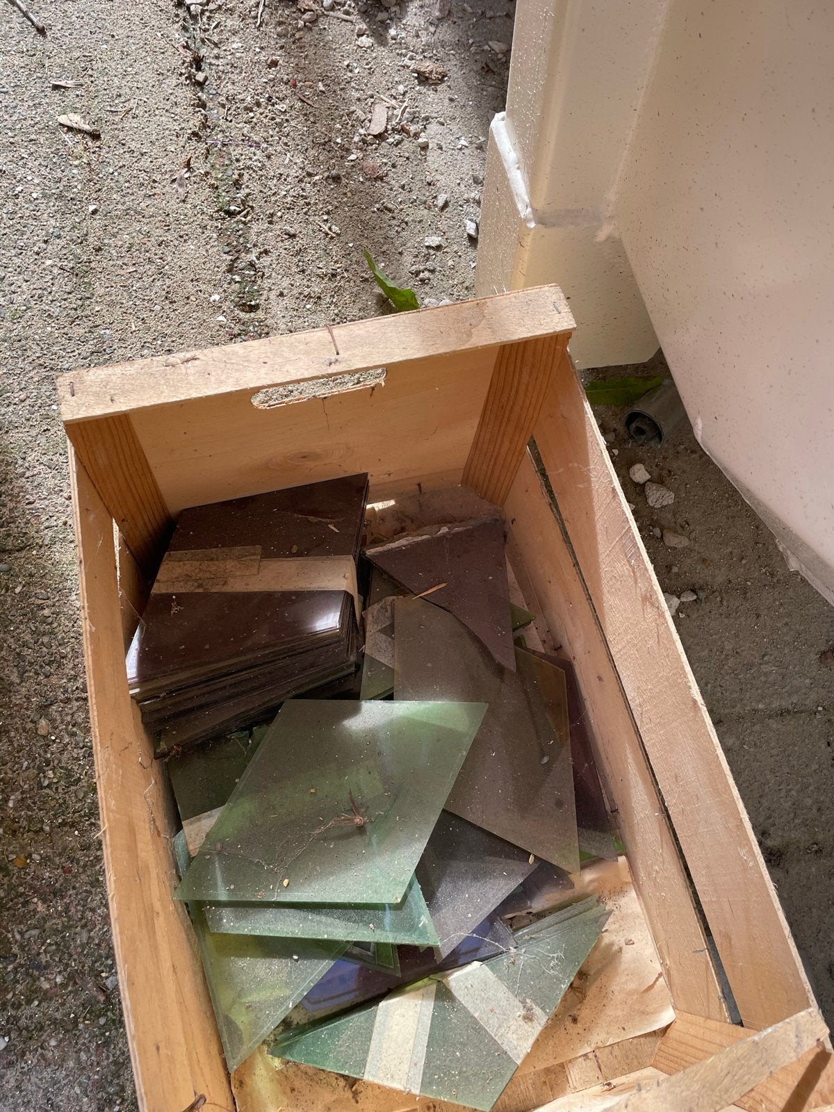 Glas in lood ruiten en glasplaatjes voor restauratie, Ophalen of Verzenden, Gebruikt, Gevelraam of Ruit, Glas in lood