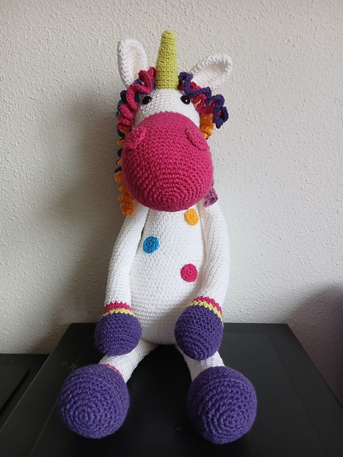 Gehaakte Eenhoorn Knuffel - Handgemaakt en Kleurrijk, Kinderen en Baby's, Speelgoed | Knuffels en Pluche, Nieuw, Ophalen of Verzenden