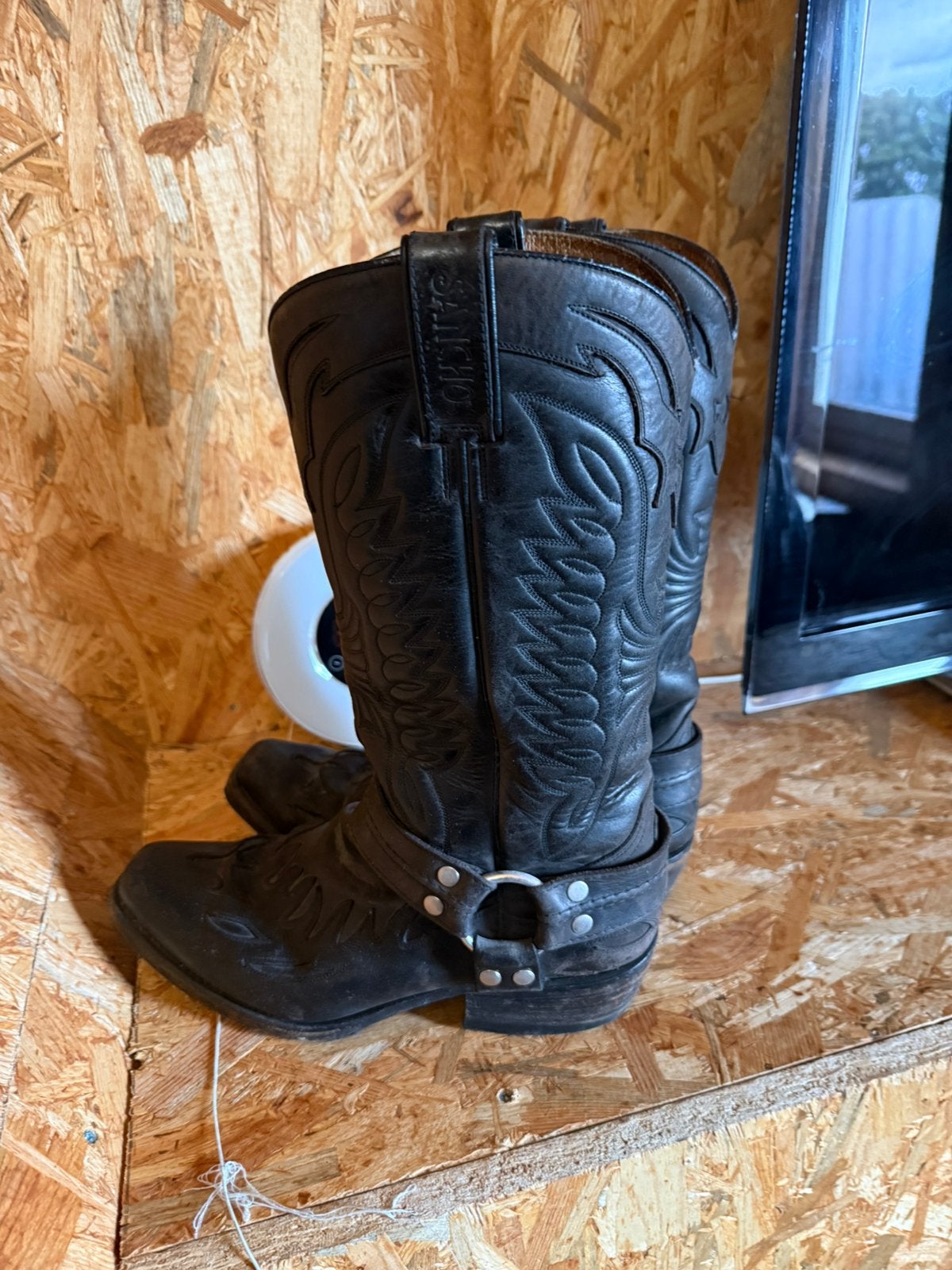Mooie western laarzen 42, Ophalen of Verzenden, Zo goed als nieuw, Zwart, Hoge laarzen